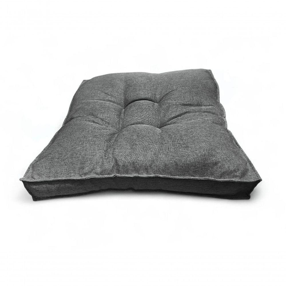 Almofada Futon 70x70 Cm Linho Saturno Decoração Top Modelos Grafite - 2