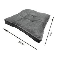 Almofada Futon 70x70 Cm Linho Saturno Decoração Top Modelos Grafite - 5