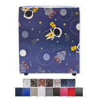 Mini Puff Banqueta Quadrado Cubo Decorativo Courino E Suede Astronauta Courino - 1