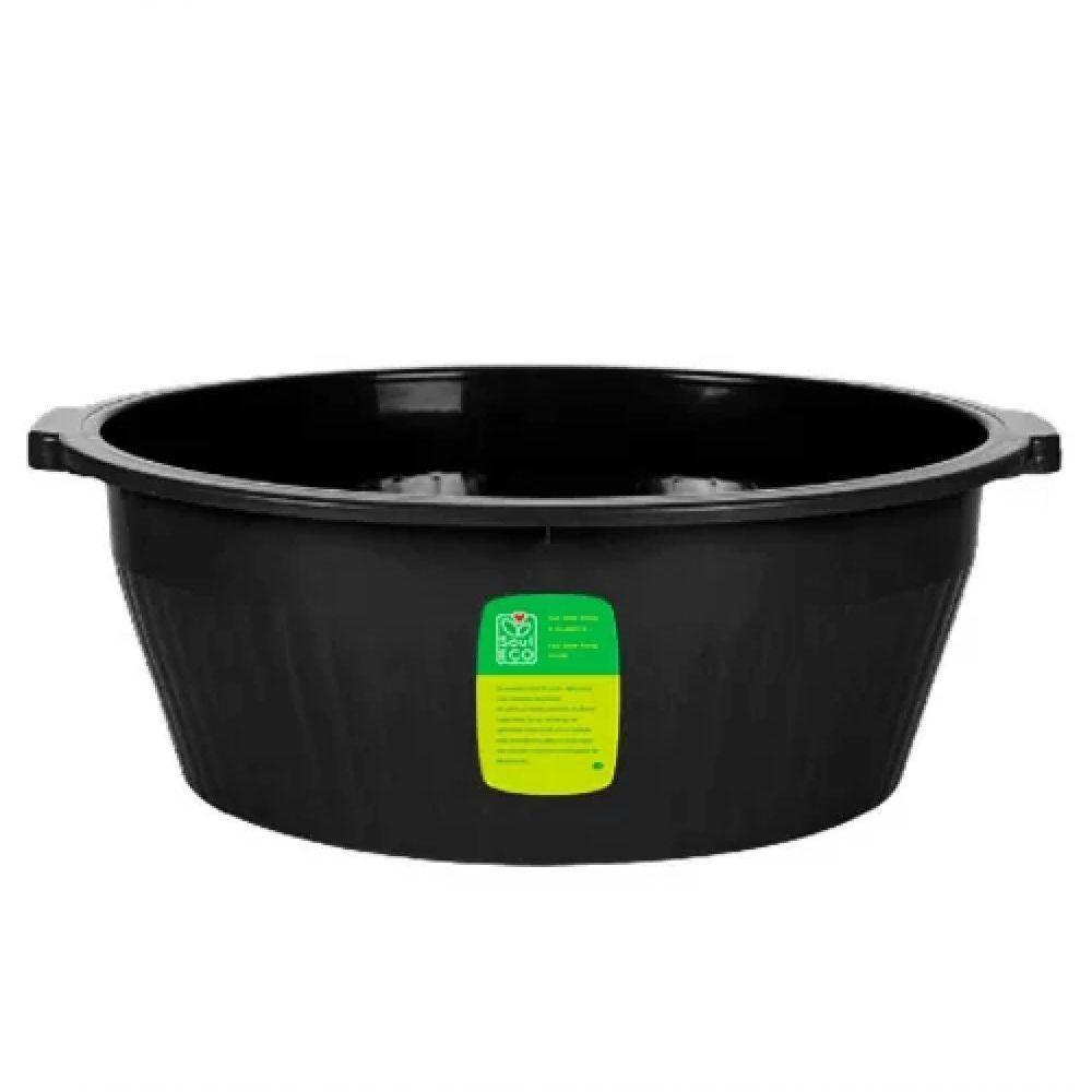 Bacia Plástica Multiuso 20 L Com Alça Reforçada Preta Para Lavanderia E Limpeza - 7