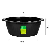 Bacia Plástica Multiuso 20 L Com Alça Reforçada Preta Para Lavanderia E Limpeza - 6