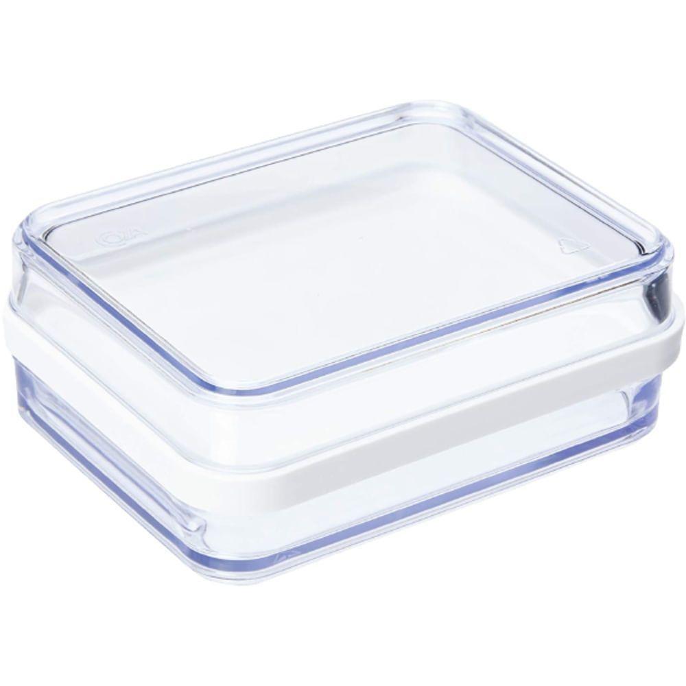 Pote Plástico Transparente Clear Duo De 560ml Tampa Branca - 20769-3007 - Coza - 1