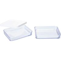 Pote Plástico Transparente Clear Duo De 560ml Tampa Branca - 20769-3007 - Coza - 2