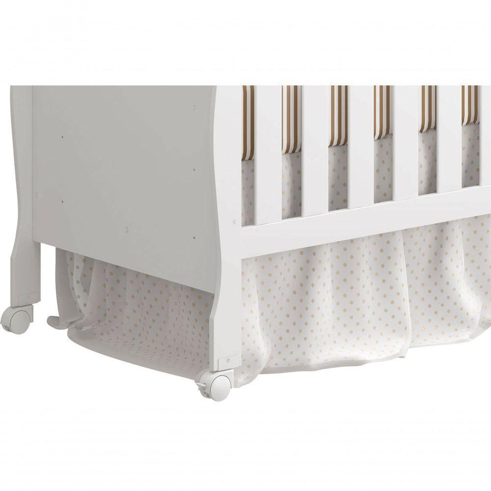 Berço Americano Provençal Danny Branco Brilho - Reller - 3