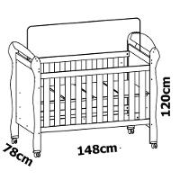 Berço Americano Provençal Danny Branco Brilho - Moveisaqui - 6