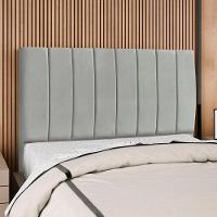 Cabeceira Queen 160 Cm Com Frame Dalia Suede Cinza Claro Artte Cinza Claro - 2