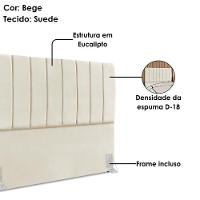 Cabeceira Queen 160 Cm Com Frame Dalia Suede Bege Artte Bege