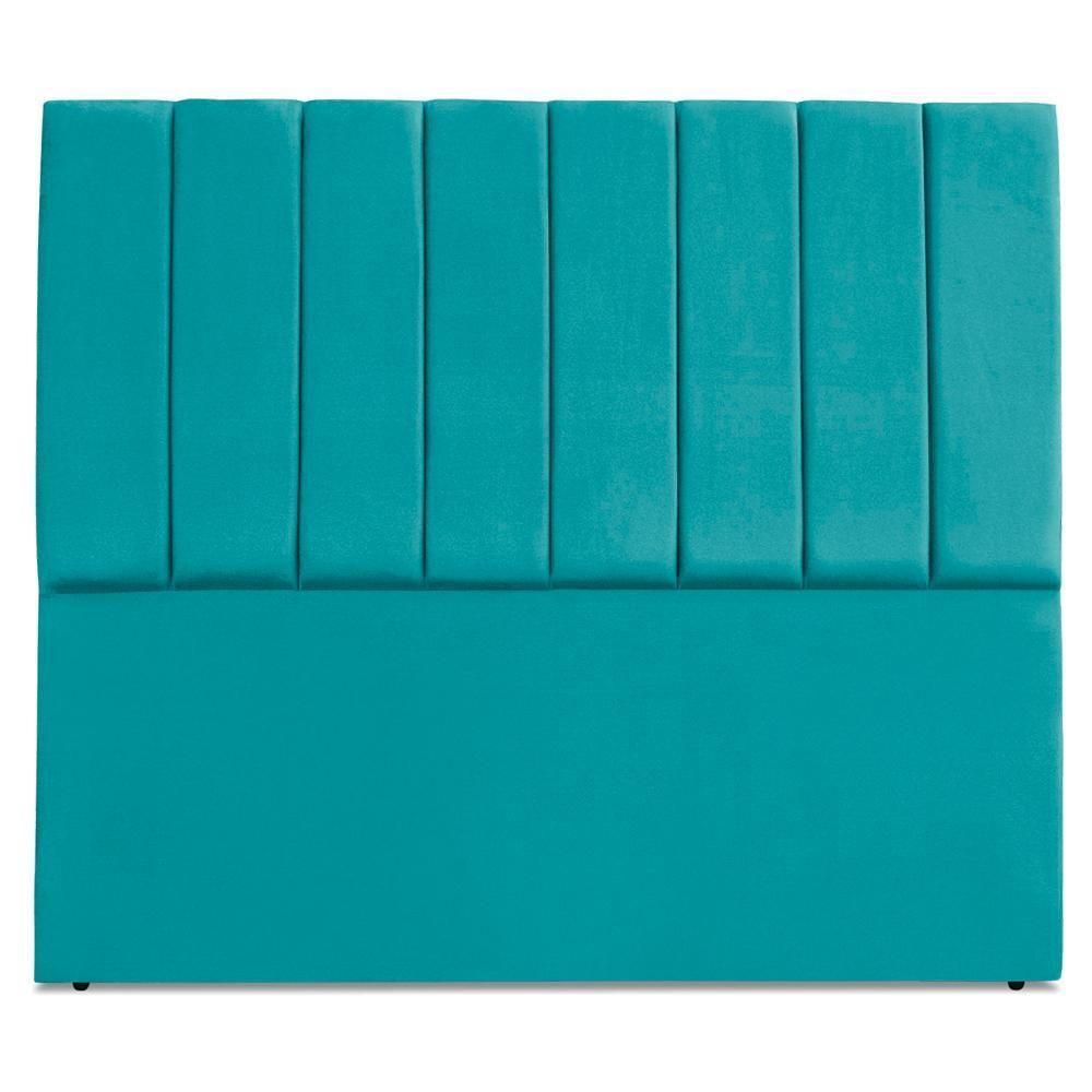 Cabeceira Queen 160 Cm Com Frame Dalia Suede Azul Turquesa Artte Azul Turquesa - 5