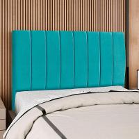 Cabeceira Queen 160 Cm Com Frame Dalia Suede Azul Turquesa Artte Azul Turquesa - 2