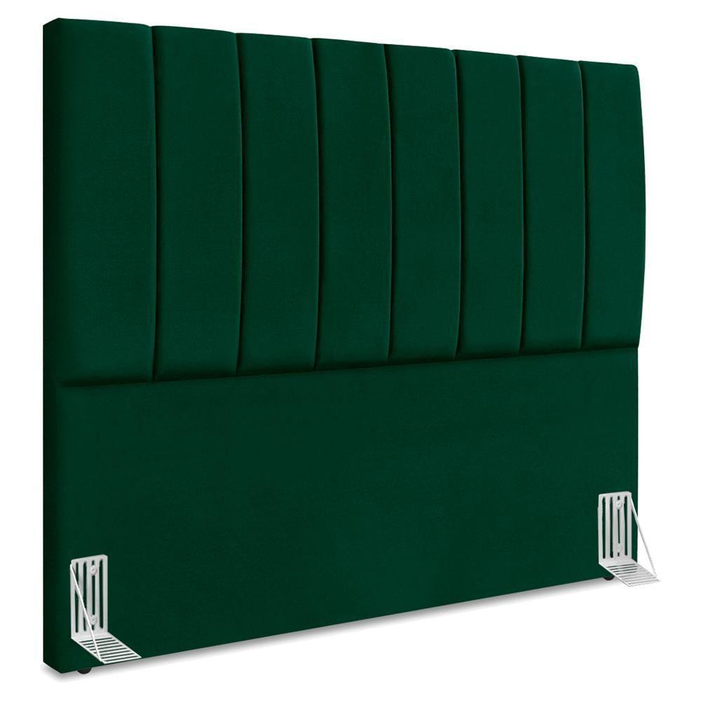 Cabeceira Casal 140 Cm Com Frame Dalia Suede Verde Artte Verde - 1