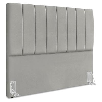 Cabeceira Casal 140 Cm Com Frame Dalia Suede Cinza Claro Artte Cinza Claro