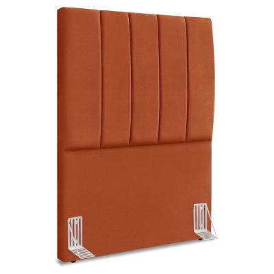 Cabeceira Solteiro 100 Cm Com Frame Dalia Suede Terracota Artte Terracota