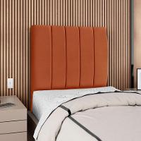Cabeceira Solteiro 100 Cm Com Frame Dalia Suede Terracota Artte Terracota - 2