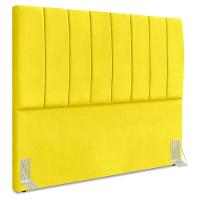 Cabeceira Casal 140 Cm Com Frame Dalia Suede Amarelo Artte Amarelo - 1