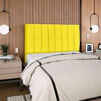 Cabeceira Casal 140 Cm Com Frame Dalia Suede Amarelo Artte Amarelo - 8