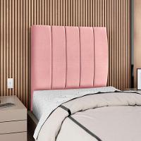 Cabeceira Solteiro 100 Cm Com Frame Dalia Suede Rosa Artte Rosa - 2