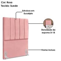 Cabeceira Solteiro 100 Cm Com Frame Dalia Suede Rosa Artte Rosa