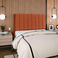 Cabeceira Casal 140 Cm Com Frame Dalia Suede Terracota Artte Terracota - 8