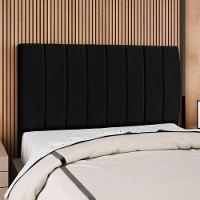 Cabeceira Casal 140 Cm Com Frame Dalia Suede Preto Artte Preto - 2