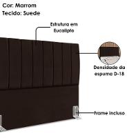 Cabeceira Casal 140 Cm Com Frame Dalia Suede Marrom Artte Marrom