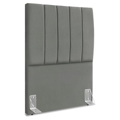 Cabeceira Solteiro 100 Cm Com Frame Dalia Suede Cinza Artte Cinza