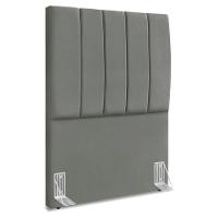 Cabeceira Solteiro 100 Cm Com Frame Dalia Suede Cinza Artte Cinza - 1