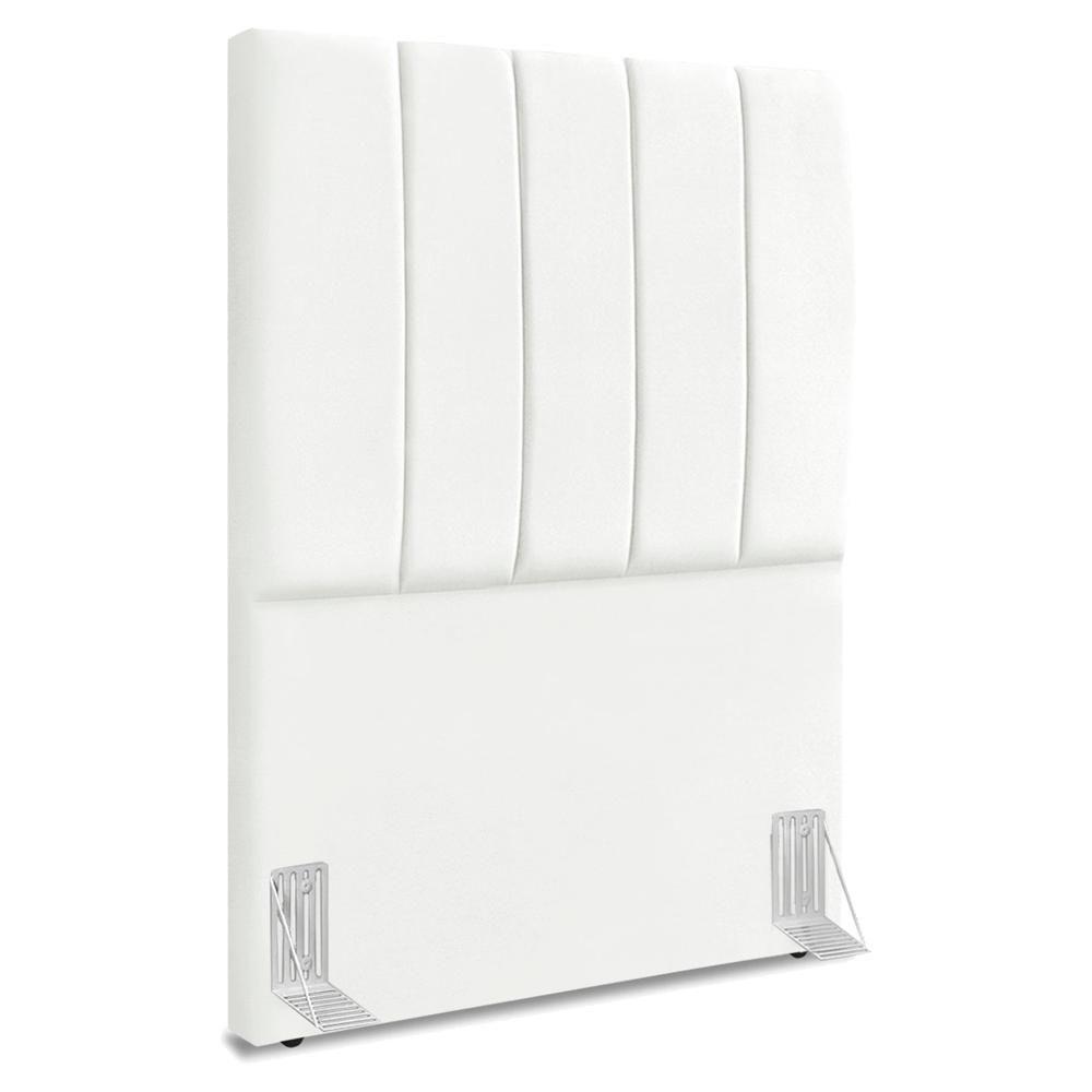 Cabeceira Solteiro 100 Cm Com Frame Dalia Suede Branco Artte Branco - 1