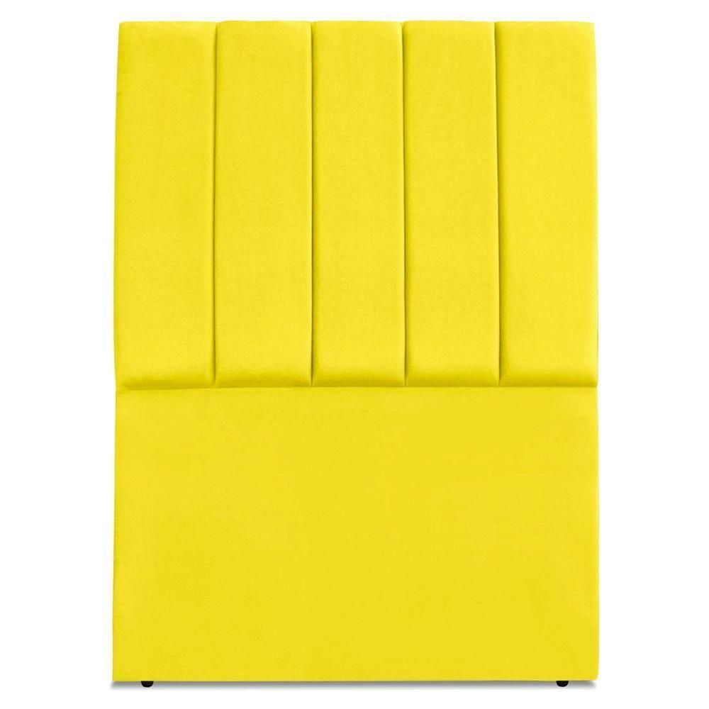 Cabeceira Solteiro 100 Cm Com Frame Dalia Suede Amarelo Artte Amarelo - 5