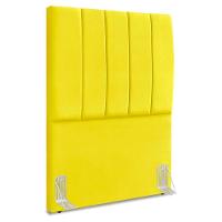 Cabeceira Solteiro 100 Cm Com Frame Dalia Suede Amarelo Artte Amarelo - 1