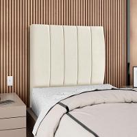 Cabeceira Solteiro 90 Cm Com Frame Dalia Suede Bege Artte Bege - 7