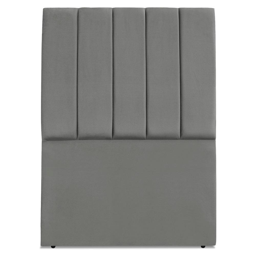 Cabeceira Solteiro 90 Cm Com Frame Dalia Suede Cinza Artte Cinza - 4