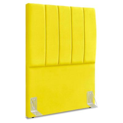 Cabeceira Solteiro 90 Cm Com Frame Dalia Suede Amarelo Artte Amarelo