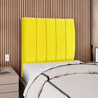 Cabeceira Solteiro 90 Cm Com Frame Dalia Suede Amarelo Artte Amarelo - 2