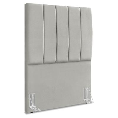 Cabeceira Solteiro 90 Cm Com Frame Dalia Suede Cinza Claro Artte Cinza Claro