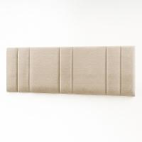 Cabeceira Painel Cama Box King Size Siri 200cm Com Led Linho Bege - Desk Design - 2