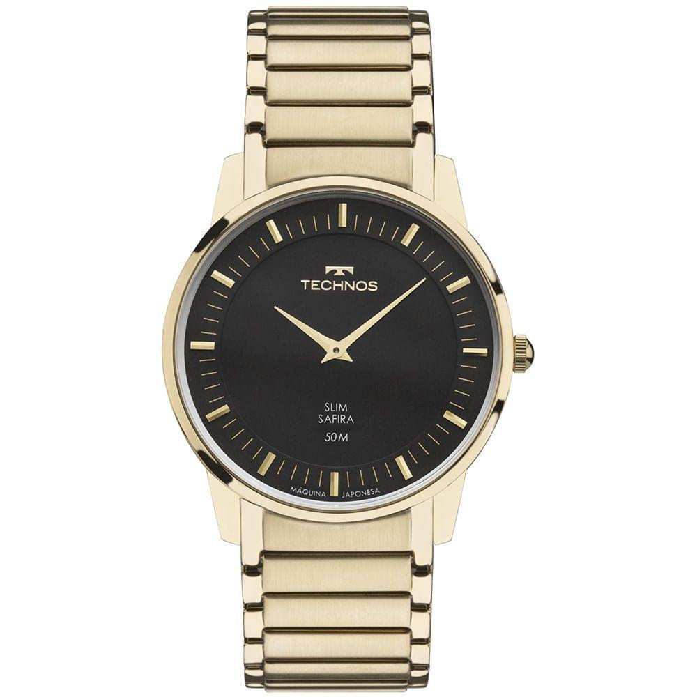 Relógio Technos Masculino Slim Dourado - Gl22aa/1p - 1
