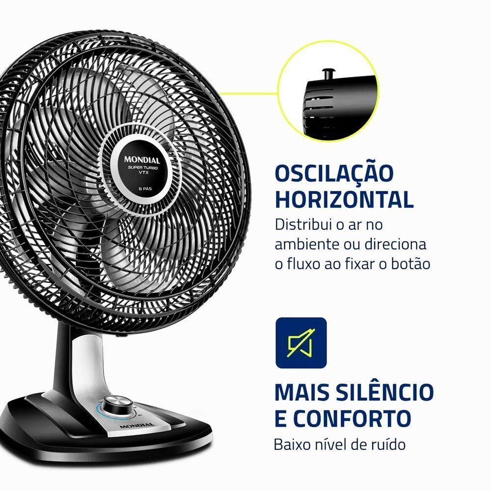 Ventilador De Mesa Mondial Turbo 8 Pás VTX-40-8P 220V - 5