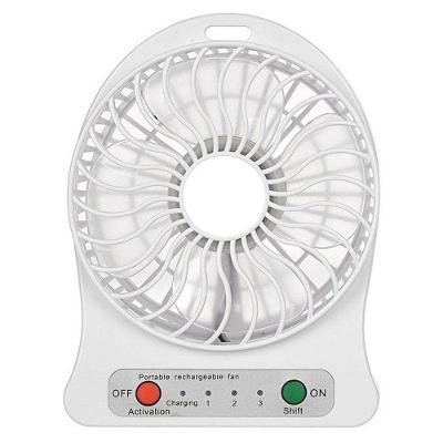Mini Ventilador Portátil Mesa Usb com 3 Velocidades Branco