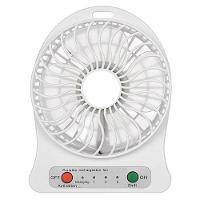 Mini Ventilador Portátil Mesa Usb com 3 Velocidades Branco - 1