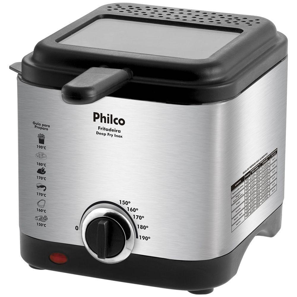 Fritadeira Philco 1,8L Visor Inox 1200W Deep Fry 110V - 1