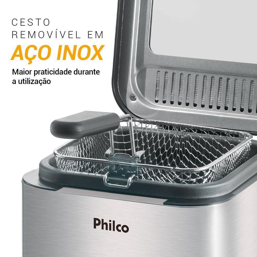 Fritadeira Philco 1,8L Visor Inox 1200W Deep Fry 110V - 4