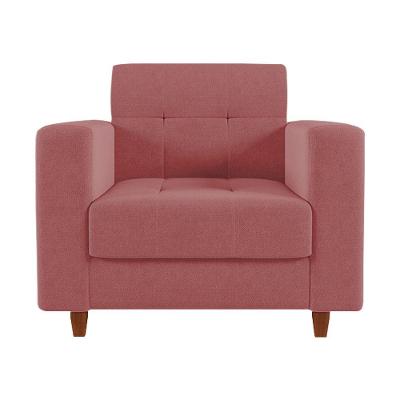 Poltrona Arezzo Linho Whiski Rose A106 Pés Chanfrado Castanho