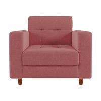 Poltrona Arezzo Linho Whiski Rose A106 Pés Chanfrado Castanho - 1