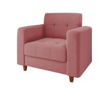 Poltrona Arezzo Linho Whiski Rose A106 Pés Chanfrado Castanho - 2