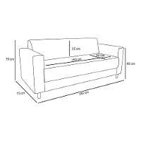 Kit Sofá 03 Lugares 02 Poltronas Arezzo Linho Pés Chanfrado - 3