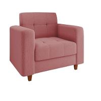 Kit 02 Poltronas Arezzo Linho Whiski Rose A106 Pés Chanfrado - 3