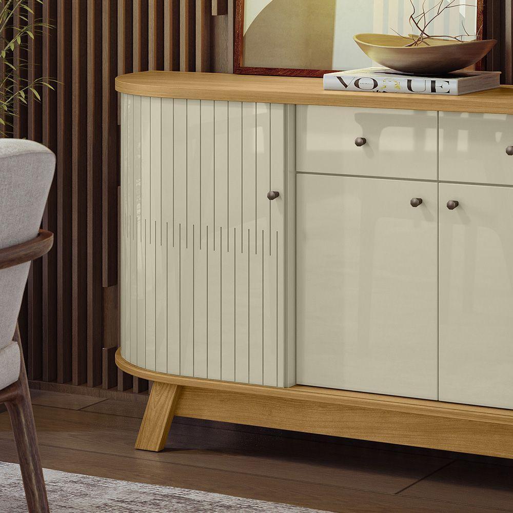 Balcão Buffet Sala De Jantar 183cm Tavillo M20 - D'rossi Cumaru E Opala - 5