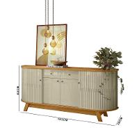 Balcão Buffet Sala De Jantar 183cm Tavillo M20 - D'rossi Cumaru E Opala - 3