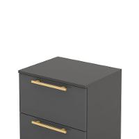 Mesa Cabeceira Quarto 50cm Com 2 Gavetas Magna Alasca V01 - D'rossi - 6