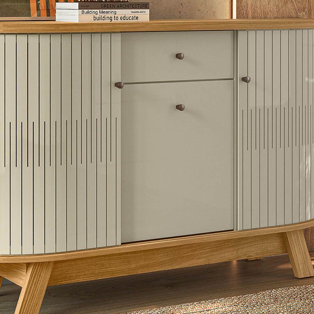 Balcão Aparador Buffet Sala De Estar 136cm Wylan Cumaru-opala M20 - D'rossi - 4